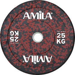 Amila Splash Δίσκος Ολυμπιακού Τύπου Λαστιχένιος 1 x 25kg Φ50mm