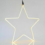 Eurolamp Plastic Illuminated Christmas Decorative Pendant Star 54x5x58cm White