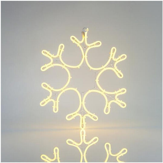Eurolamp De Crăciun Plastic Tub de lumină în Formă Fulg Albă 45x35x35cm.