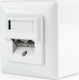 Cablexpert Διπλή Εξωτερική Πρίζα Δικτύου RJ45 Τύπου Cat5 σε Λευκό Χρώμα MWS-2S5E-01
