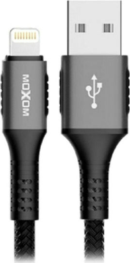 Moxom MX-CB43 Braided USB to Lightning Cable Μαύρο 3m
