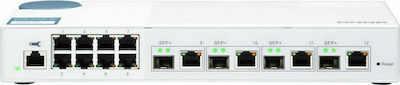 QNap QSW-M408-4C Managed L2 Switch με 8 Θύρες Gigabit (1Gbps) Ethernet και 10 SFP Θύρες