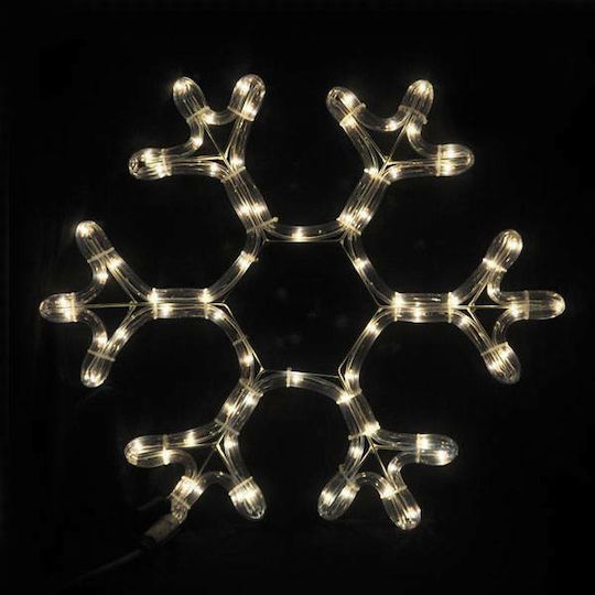 Eurolamp Коледен Пластмасов Светодиоден маркуч във Форма Люспи Бяла 38x36см.