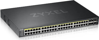 Zyxel GS2220-50HP Managed L2 PoE+ Switch με 44 Θύρες Gigabit (1Gbps) Ethernet και 6 SFP Θύρες