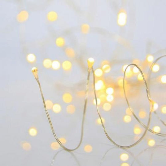 100 Λαμπάκια LED 9.9μ. Θερμό Λευκό σε Σειρά
