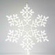 Eurolamp Weihnachtlicher Kunststoff Lichtschlauch in Form von Flocke Weiß 79x12x12cm