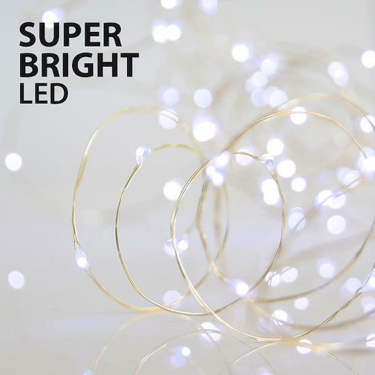 100 Lights LED 15m. White in String 1pcs