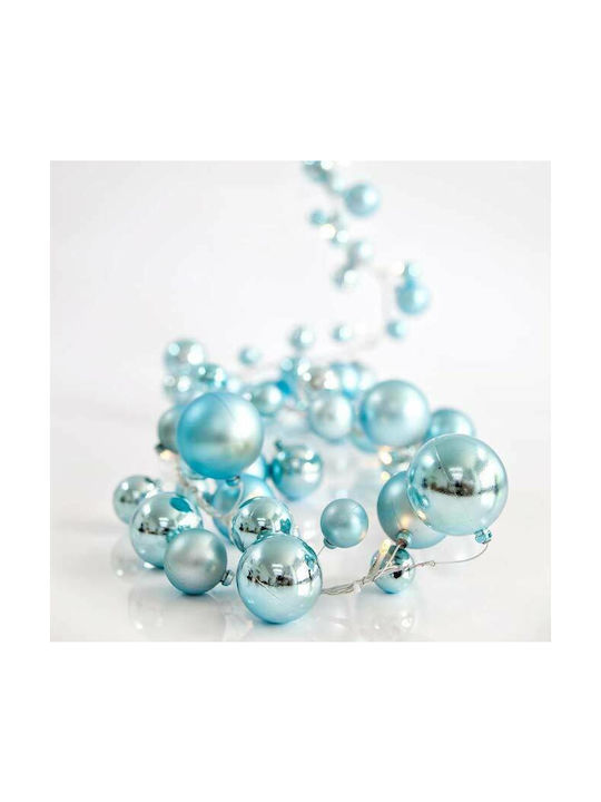 Eurolamp Illuminated Christmas Plastic Figure Ball Blue Length 230cm