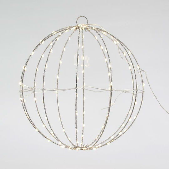 Eurolamp Illuminated Christmas Metal Figure Ball White 30x30x30cm