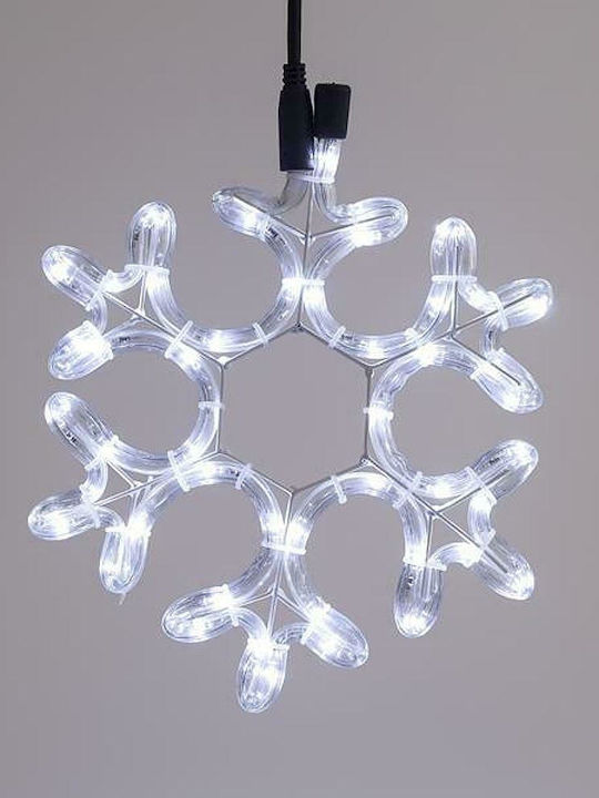 Eurolamp Christmas Plastic Rope Light in Shape Flake White 32x29cm