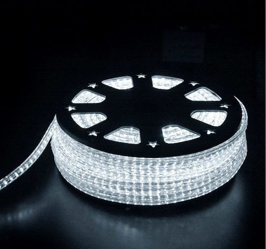 Christmas Light Tube Cold White 220V 72 Light Bulbs 1m Πλακέ Μονοκάναλος