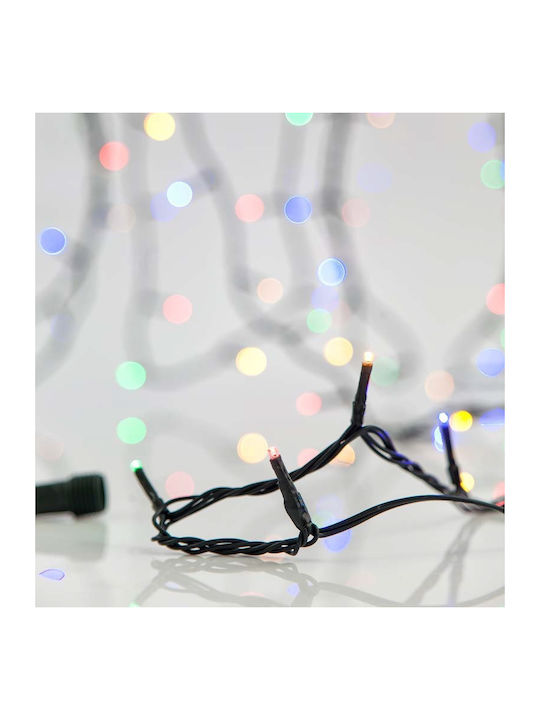 280 Weihnachtslichter LED 5für eine E-Commerce-Website in der Kategorie 'Weihnachtsbeleuchtung'. Mehrfarbig Elektrisch vom Typ Zeichenfolge mit Grünes Kabel und Programmen Ohne Transformator Eurolamp