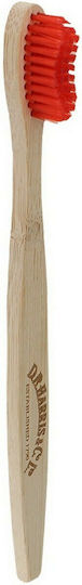 Dr. Harris & Co. Ltd Οδοντόβουρτσα Red Bristle Biodegradable Bamboo Toothbrush Medium Μπεζ