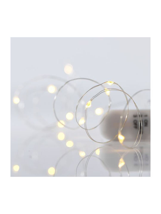 Christmas LED Light Warm White 1.1m Battery Eurolamp