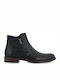 Softies Men's Leather Boots with Zipper Black