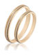 Maschio Femmina Sottile Wedding Rings of Yellow Gold 14K