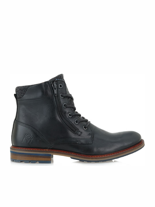 Lässige Herrenstiefel aus Leder Schwarz