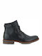 Lässige Herrenstiefel aus Leder Schwarz