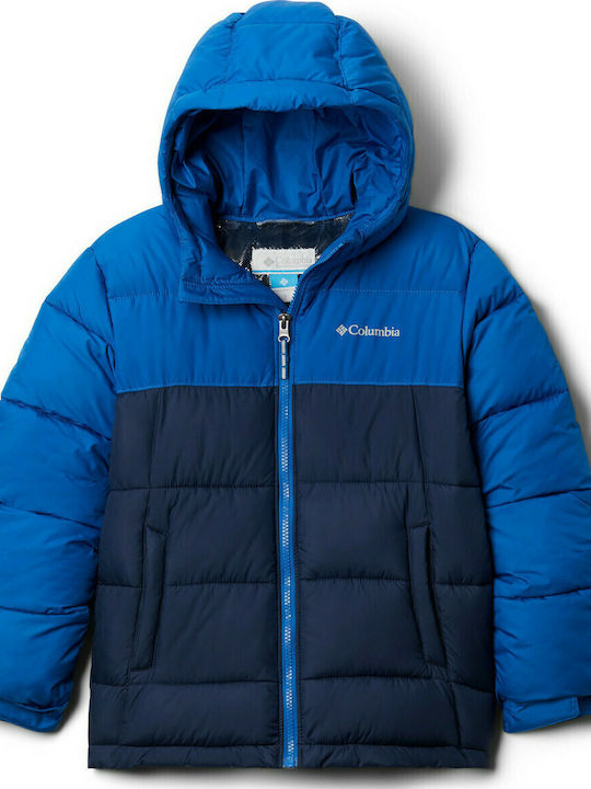 PIKE LAKE Kids Quilted Short Jacket Hooded Blue