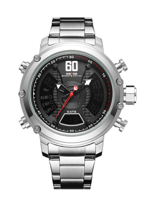 Weide Herrenuhr 43mm Batterie mit Silber Metall...