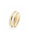 Maschio Femmina Slim Wedding Rings of Yellow Gold 9K