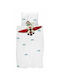 Snurk Airplane Monkey Παιδική Παπλωματοθήκη Μονή Λευκή 160x220εκ.