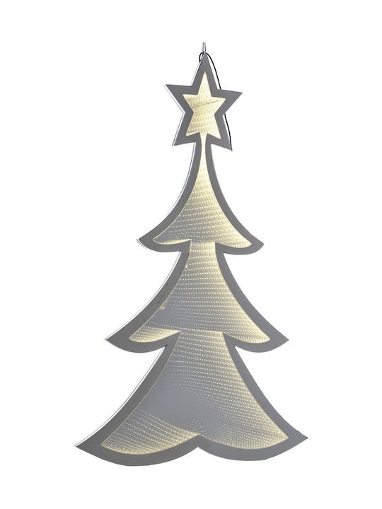 Iliadis Christmas Decorative Illuminated Plastic Tree 30cm Electric Silver