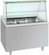 Bambas Frost CMF 110 Inox Vitrină încălzită Ben Marie cu 3 Locuri pentru Gastronomi și Putere 1550W L110 x l90 x Î130 cm