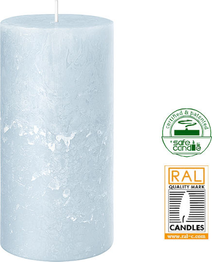 Zaros Decorative Candle Blue 7x14cm