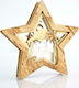Eurolamp Wood Illuminated Christmas Decorative Tabletop Star 32x6x32.5cm 3pcs