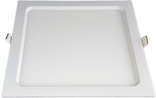 Lucas Τετράγωνο Χωνευτό LED Panel 12W με Φυσικό Λευκό Φως 4000K 17x17εκ.