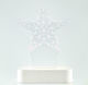 Eurolamp Glass Illuminated Christmas Decorative Desktop Star 13x5.5x19.5cm