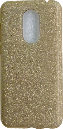 Glitter Umschlag Rückseite Silikon Gold (Redmi 5 Plus)