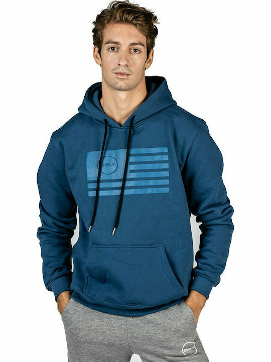 GSA Men's Sweatshirt with Hood and Pockets Navy Blue