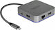 DeLock USB-C Docking Station με HDMI 4K PD Ethernet Γκρι (87742)