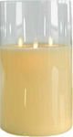 Eurolamp Christmas Glass White Battery Candle 25x15cm