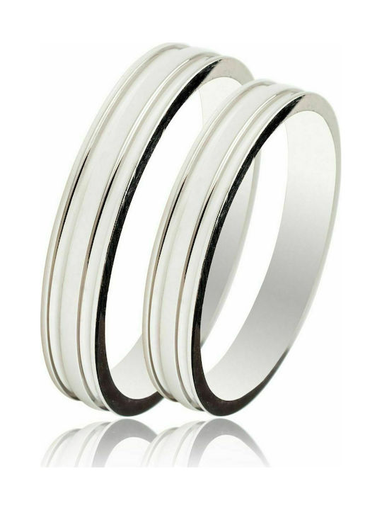 Maschio Femmina Slim Wedding Rings 18K