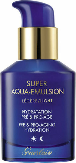 Guerlain Super Aqua Emulsion Light Ενυδατικό & Αντιγηραντικό Γαλάκτωμα Προσώπου με Υαλουρονικό Οξύ & Πρεβιοτικά 50ml