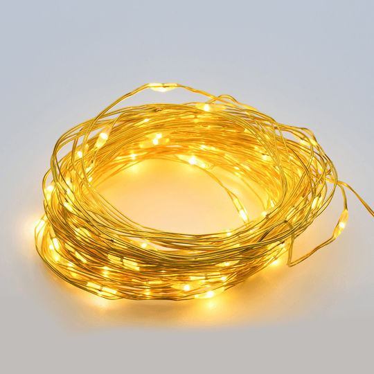 20 Lichter LED 2.1m. Warmes Weiß Batterie in Zeichenfolge 1Stück