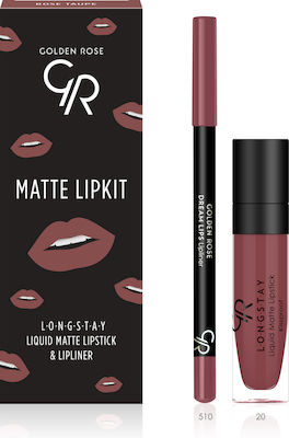 Golden Rose Matte LipKit Makeup Set for the Lips 2pcs