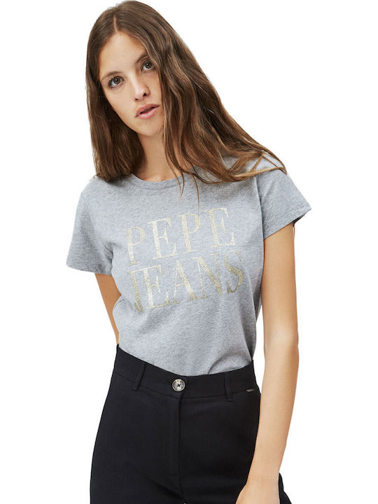 Pepe Jeans Lucila Γυναικείο T-shirt Γκρι