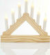 Eurolamp Christmas Wood White Battery Candle 22x21.5cm