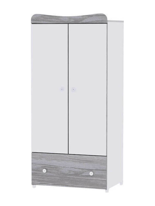 Ντουλάπα Exclusive Δίφυλλη White Artwood 82x57x173cm