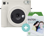 Fujifilm Instant Camera Instax Square SQ 1 Chalk White + Instax Square Film