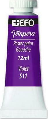 +Efo Tempera Poster Paint Темперни бои 511 Violet в Туба 12мл 12бр
