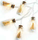 10 Lights LED 1.35m. Warm White Battery in String 1pcs