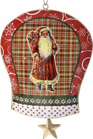 Iliadis Christmas Metal Figure Bell Red Bell Red Height 30cm