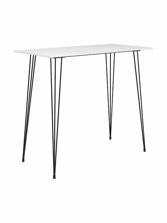 Table Bar from Solid Wood & Metal White 120x60x...