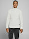 Jack & Jones Men's Long Sleeve Sweater Turtleneck White