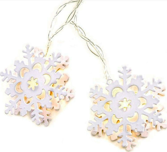 10 Lights LED 1.35m. Warm White Battery in String 1pcs 10 Lights LED 1.35m. Warm White Battery in String 1pcs